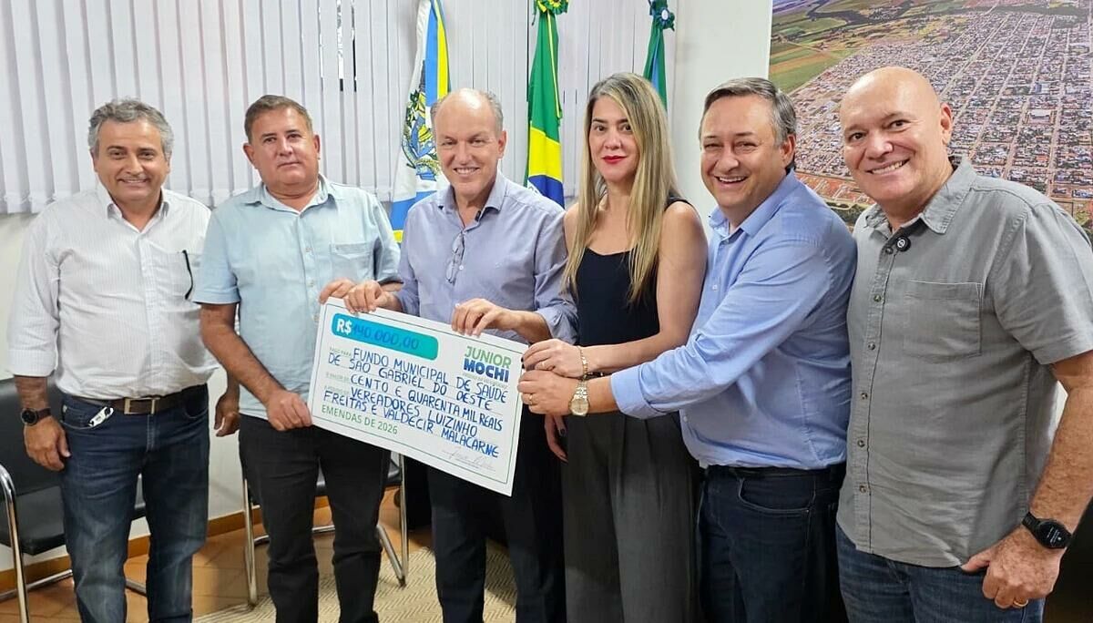 Imagem de compartilhamento para o artigo Junior Mochi destina R$ 200 mil em emendas para saúde e educação em São Gabriel do Oeste da MS Todo dia